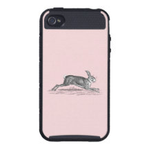 Vintage Hare Bunny Rabbit Illustration - Rabbits Cases For iPhone 4