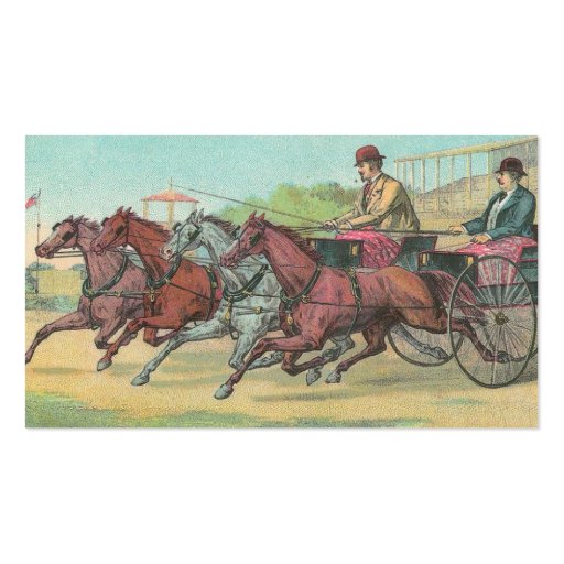 Vintage Harness Racing Business Cards (back side)