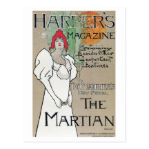 Vintage Harper's Magazine Du Maurier series ad Postcards