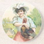 Vintage Harvest Turkey Beverage Coaster