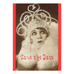 Vintage Hat Save the Date Custom Invitation