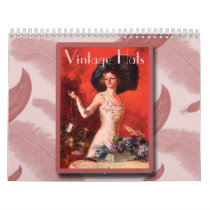 Vintage Hats Calendar by DigitalCollageShoppe Vintage Hats Calendar