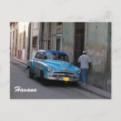 Vintage car on the streets of Havana Cuba fully customizable