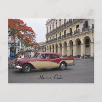 Vintage car on the streets of Havana Cuba