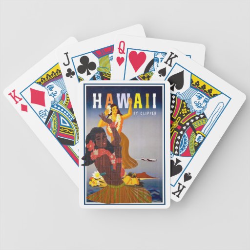 Vintage Hawaii Hula Dancer Playing Cards Zazzle