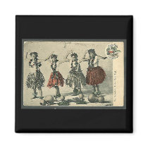 Vintage Hawaii Hula Dancers Magnet