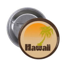 Vintage Hawaii Logo Pinback Button