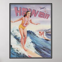 Vintage Hawaii, USA - Print