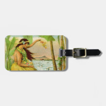 Vintage Hawaiian Travel Tag For Luggage