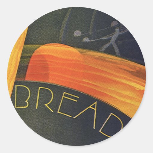 Vintage Healthy Foods, Whole Grain Wheat Bread Sticker Zazzle