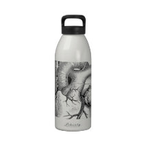 Vintage Heart Anatomy | Customizable Reusable Water Bottles