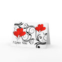 Vintage heart-ballons - Customized cards