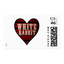 Vintage Heart White Rabbit postage