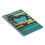 Vintage heart with you are the best sign notebook notebooks