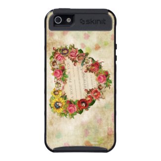 Vintage Hearts and Flowers iPhone 5 Case