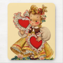 Vintage Hearts Sweetheart Mouse Mat