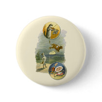Vintage Hey Diddle Diddle Cat, Fiddle, Cow, Moon Pinback Buttons