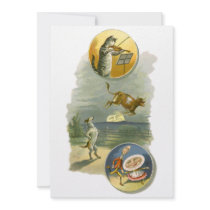 Vintage Hey Diddle Diddle Cat, Fiddle, Cow, Moon Personalized Invite