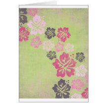 Vintage Hibiscus Card