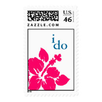 Vintage Hibiscus I Do Stamp