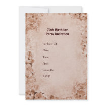 Vintage Hibiscus Personalized Announcement
