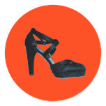 Vintage High Heel Shoe Pop Art Sticker