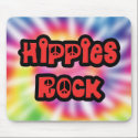 Vintage Hippies Rock Tie Dye Mousepad