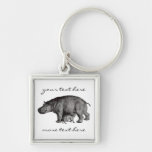 Vintage Hippo Keychain