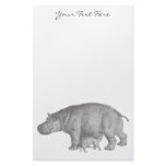 Vintage Hippo Stationery