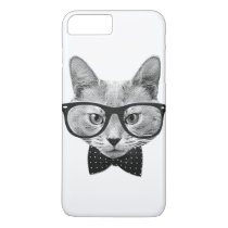 vintage, hipster, cat, funny, cool, geek, cute, retro, bow-tie, urban, nerd, fun, glasses, iphone 6plus case, [[missing key: type_casemate_cas]] with custom graphic design
