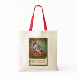 Vintage Holiday Christmas Santa Tote Bags