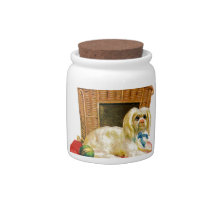 Vintage Holiday Dog Candy Dish
