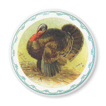 Vintage Holiday Thanksgiving Turkey Magnet