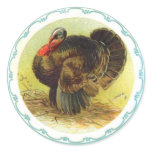 vintage, holiday, thanksgiving, turkey, stickers,