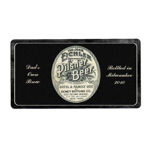 Vintage Home Brewery Beer Label