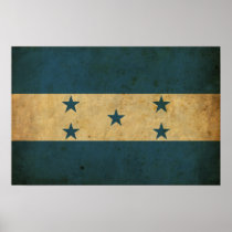 Vintage Honduras Flag Print