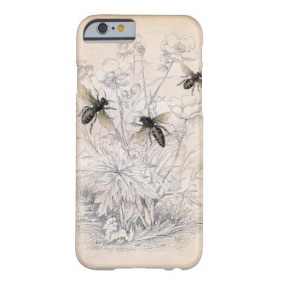 Vintage Honey Bee Art Barely There iPhone 6 Case