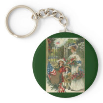 Vintage Honoring Memorial Day Key Chain