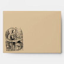 Vintage Hookah Smoking Caterpillar with Alice Envelopes