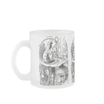 Vintage Hookah Smoking Caterpillar with Alice Mugs