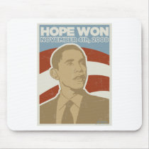 Vintage "Hope Won" Obama mousepads