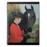 Vintage Horse Equestrian Red Riding Jacket Spiral Notebooks