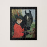 Vintage Horse Equestrian Red Riding Jacket Jigsaw Puzzles
