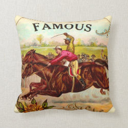 Vintage Horse Racing Thrill of the Race Pillows