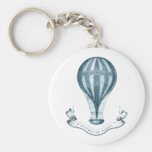 Vintage Hot Air Balloon Keychain