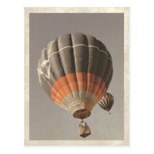 Vintage Hot Air Balloon Postcard