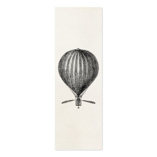 Vintage Hot Air Balloon Retro Airship Balloons Business Cards (front side)