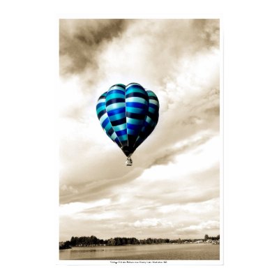 Vintage Hot Air Poster by curiouskiwi