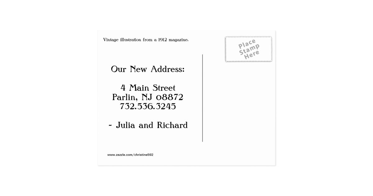 Vintage House Change of Address Postcard Template Zazzle Vintage House Change of Address Postcard Template Zazzle