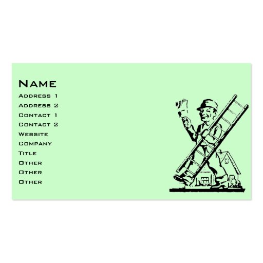 Vintage House Painter Business Card Template (front side)